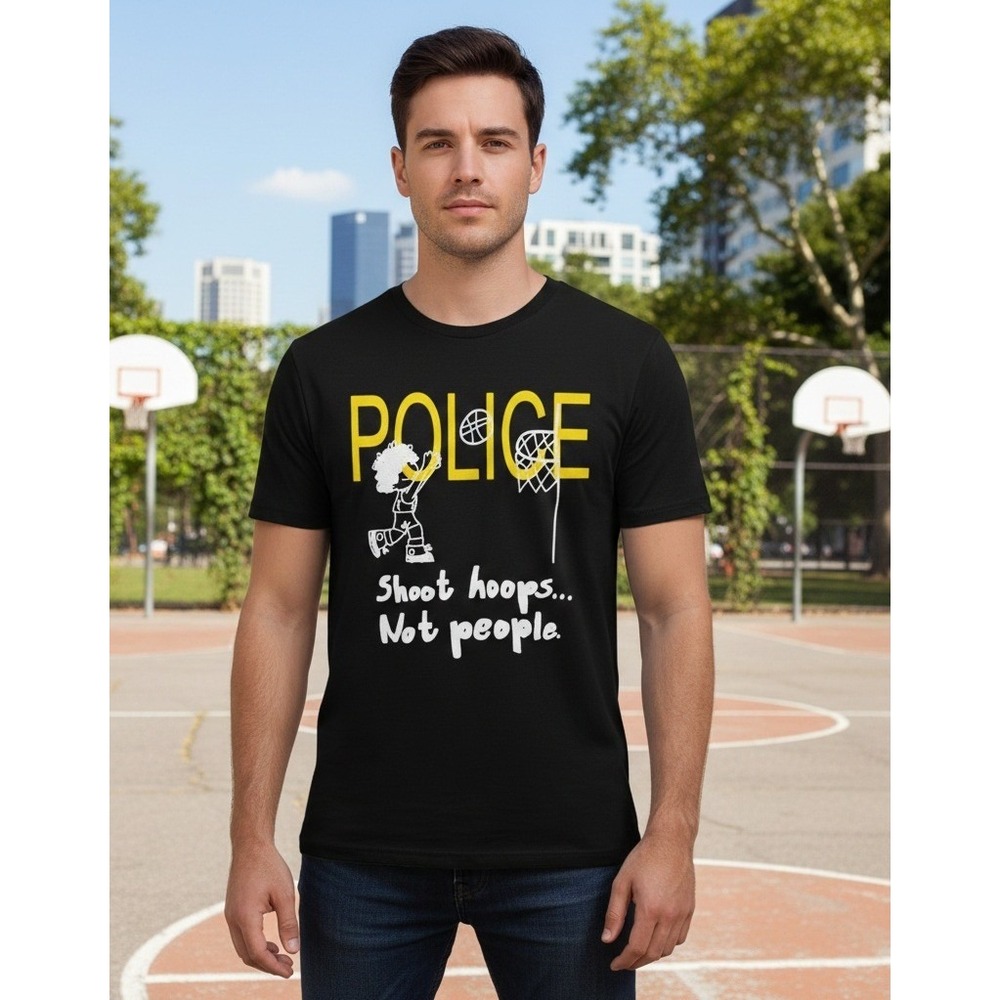 Better Days Graphic T-Shirt Shoot Hoops Not People Los Angeles Black Mens Size L